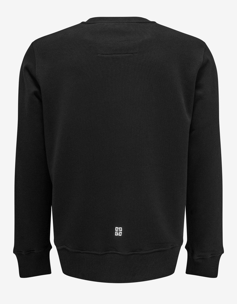 Givenchy Black Embroidered College Logo Sweatshirt