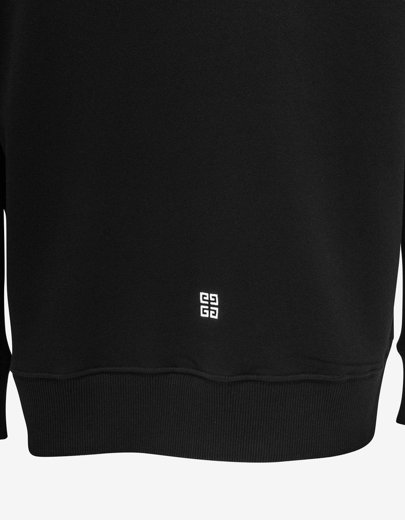 Givenchy Black Embroidered College Logo Sweatshirt