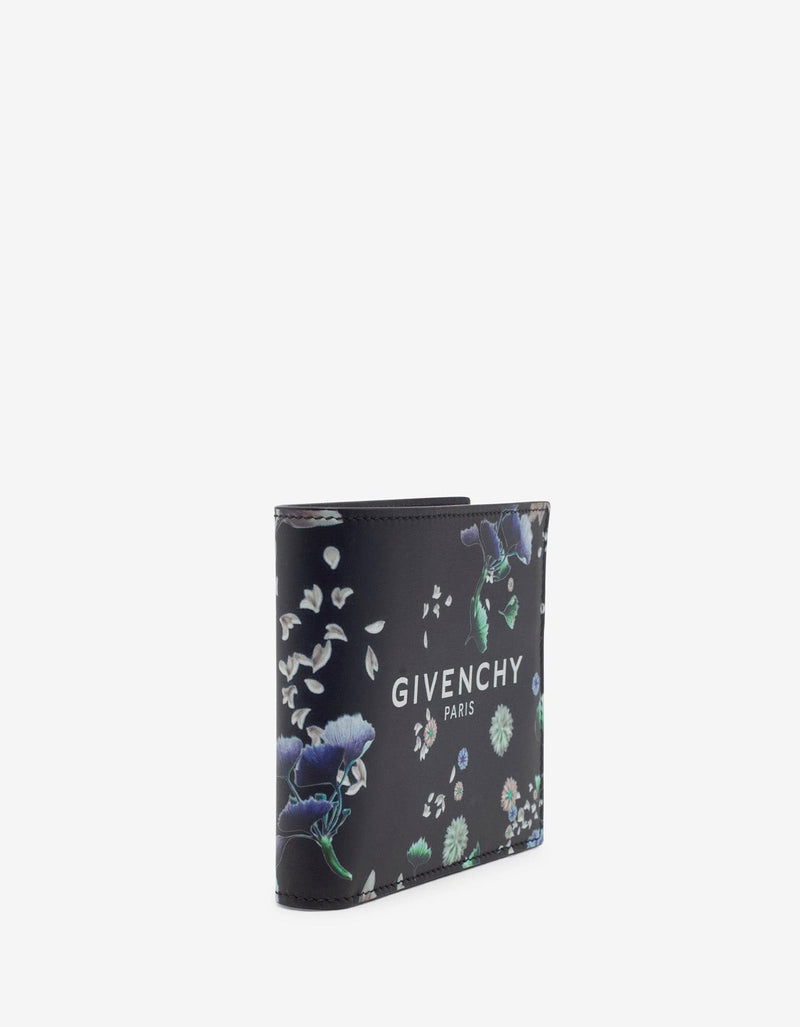 Givenchy Black Floral Print Billfold Wallet