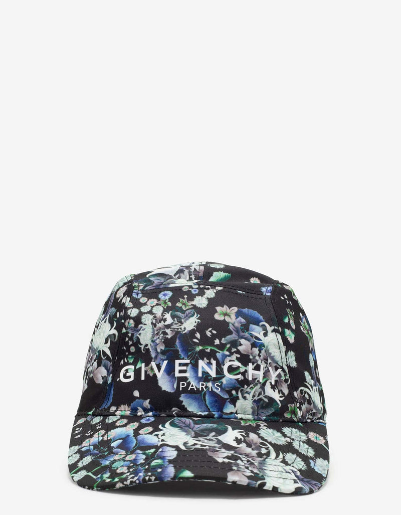 Givenchy Black Floral Print Cap