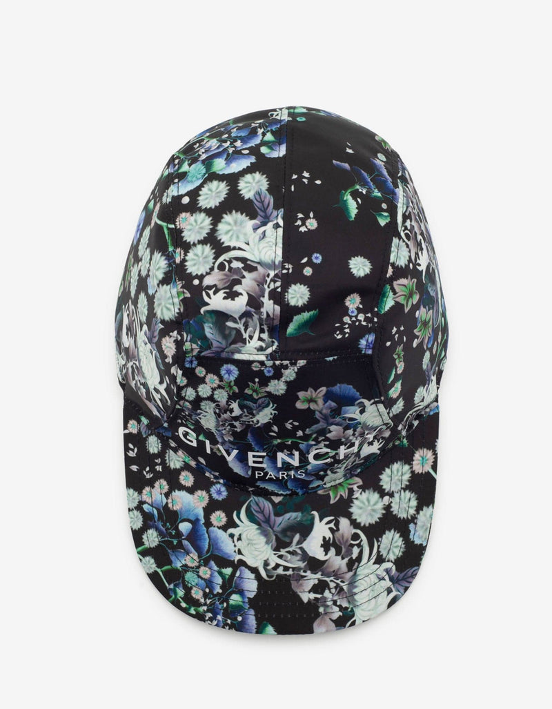 Givenchy Black Floral Print Cap