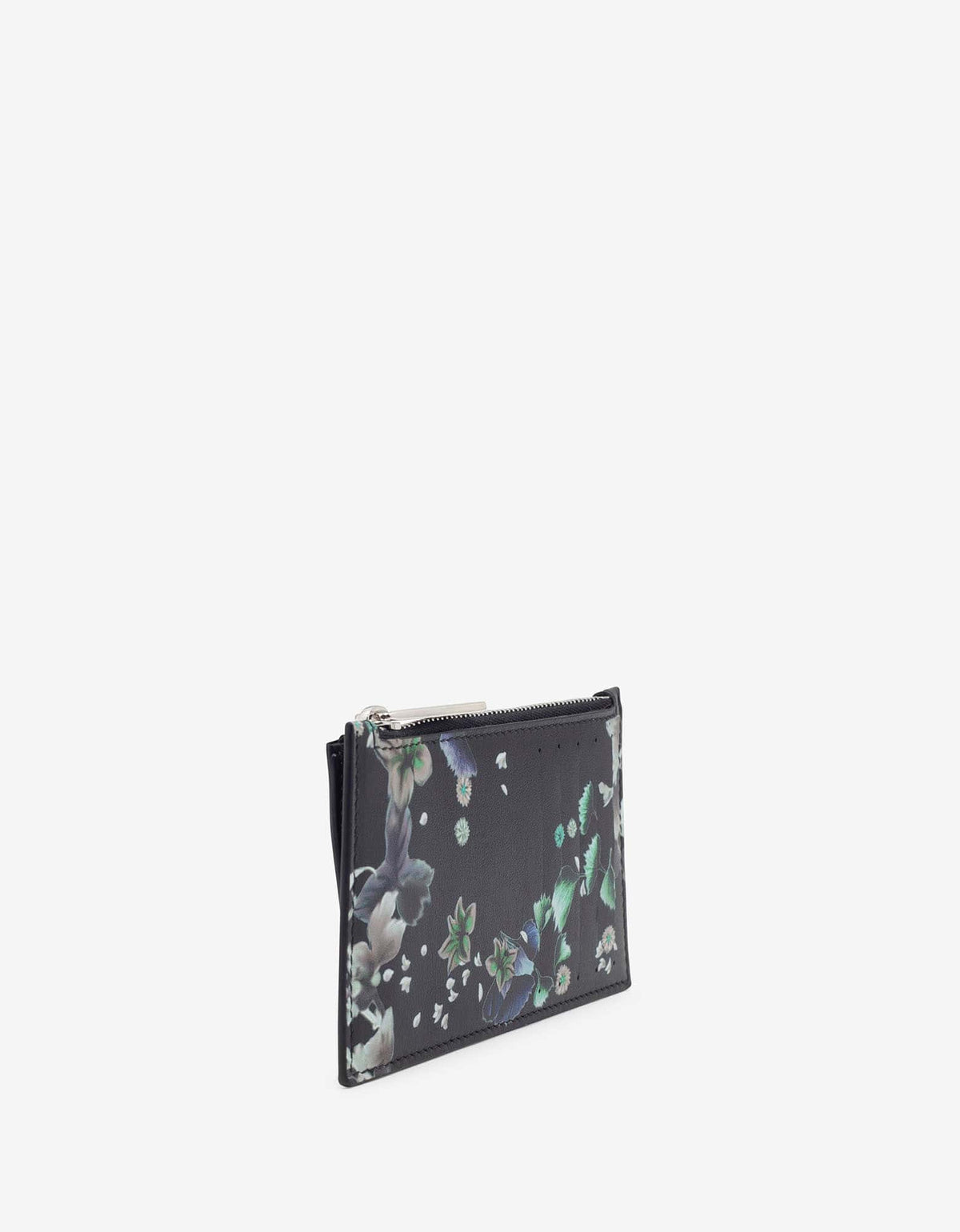 Givenchy Black Floral Print Long Card Holder