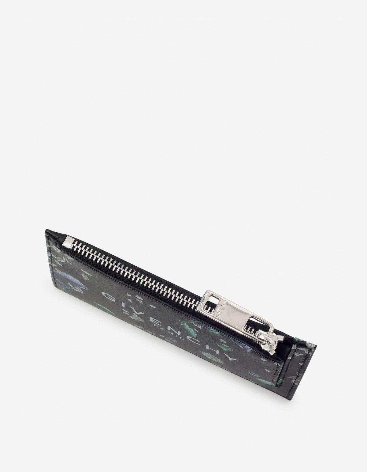 Givenchy Black Floral Print Long Card Holder