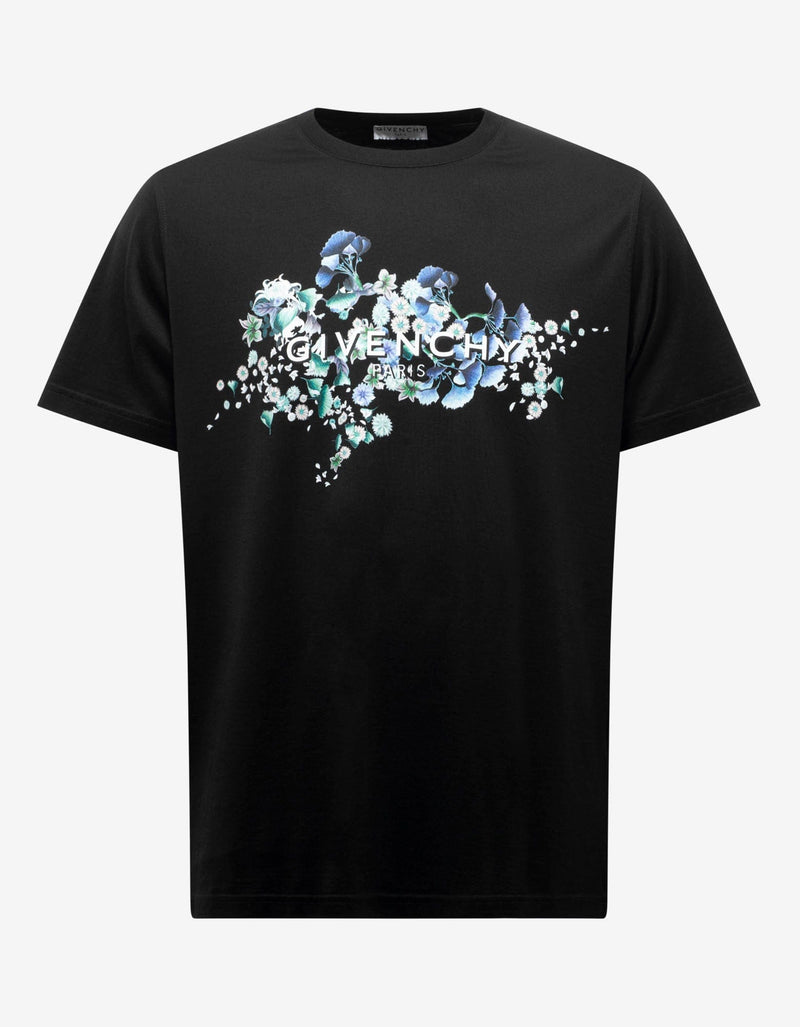 Givenchy Black Floral Print T-Shirt