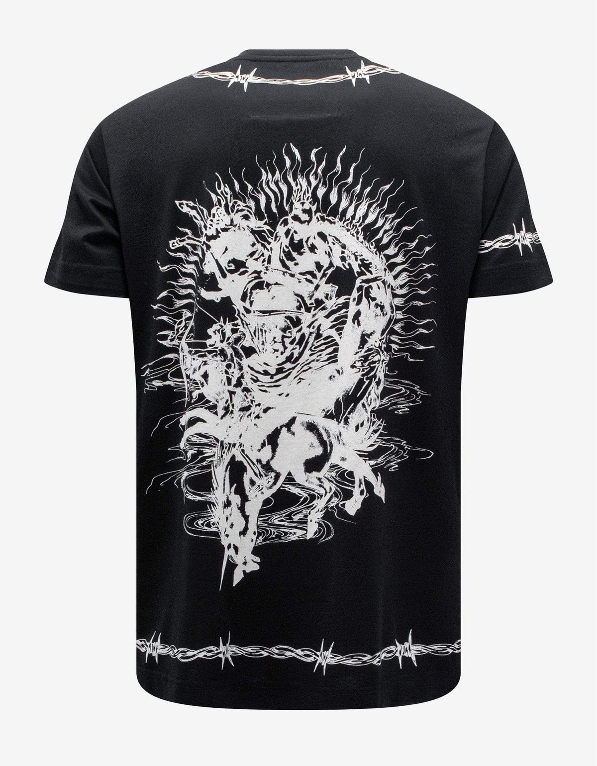 Givenchy Black Gothic Print Oversized T-Shirt