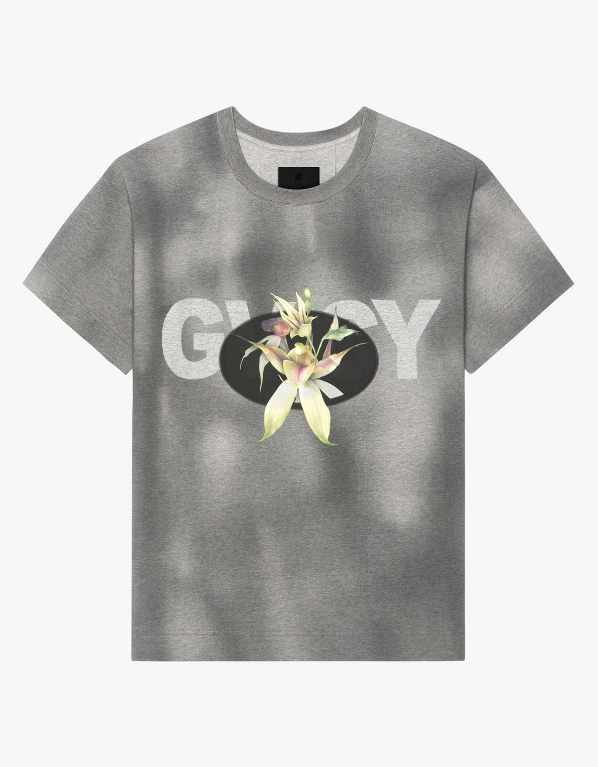Givenchy Black GVCY Flower Print T-Shirt