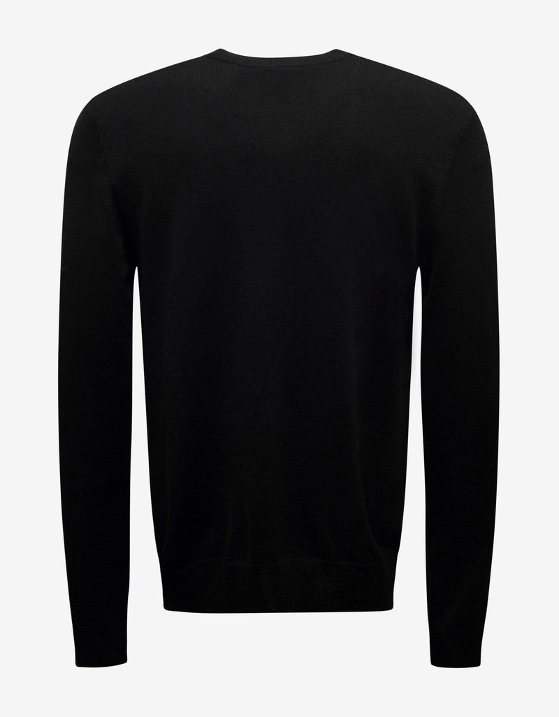 Givenchy Black Logo Patch Wool Sweater