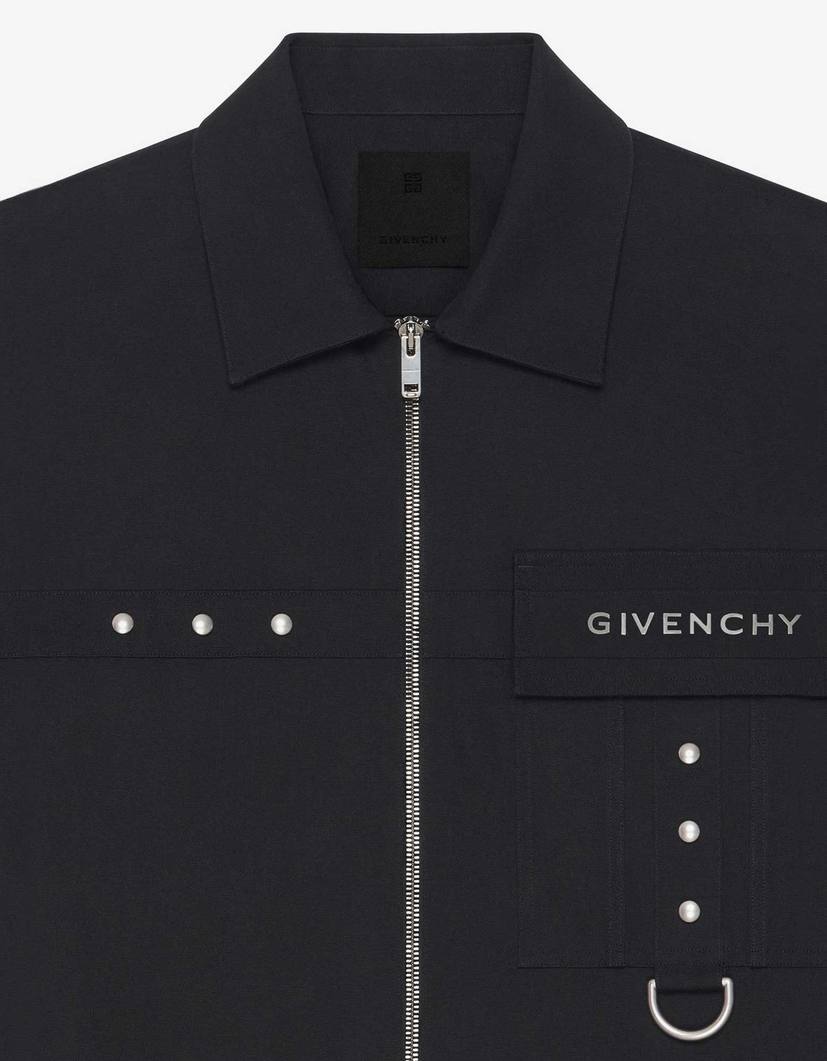 Givenchy Black Metal Detail Shirt