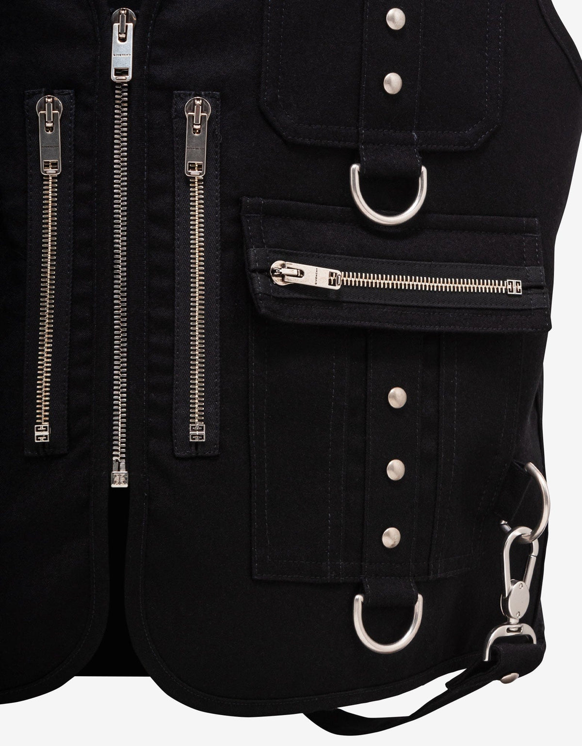 Givenchy Black Multi-Pocket Waistcoat
