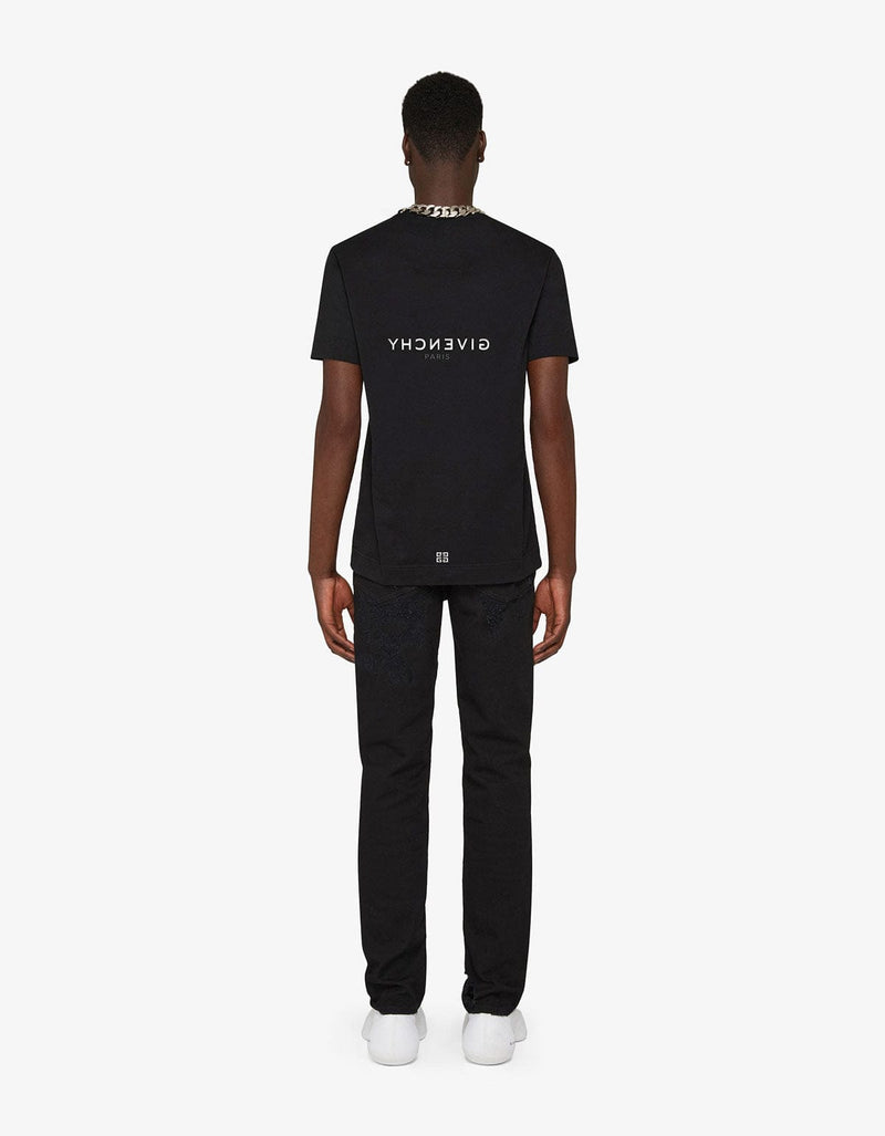 Givenchy Black Reverse Logo Slim T-Shirt