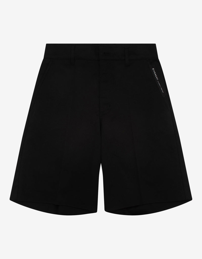 Givenchy Black Side Logo Chino Shorts