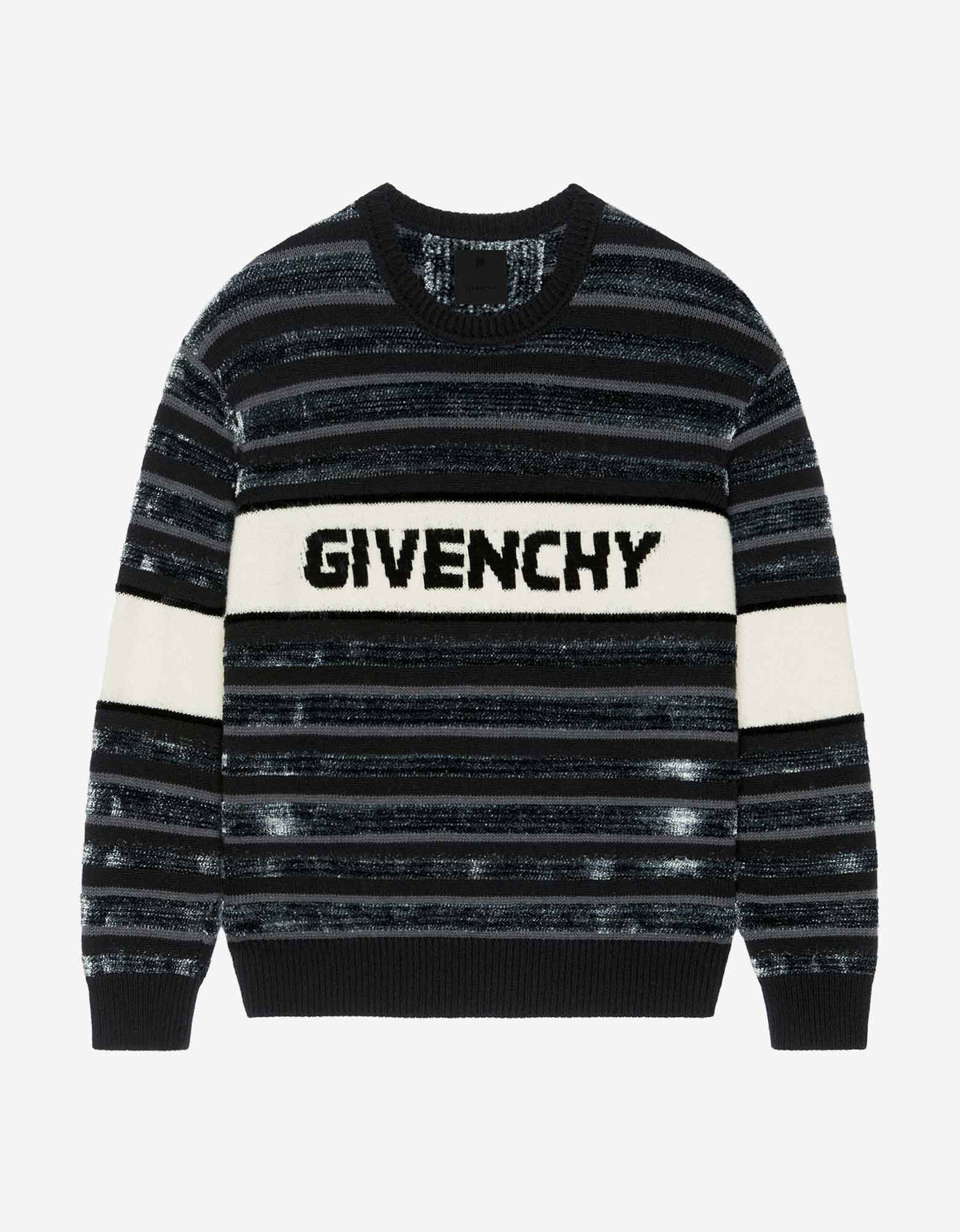 Givenchy Black Stripe Logo Sweater