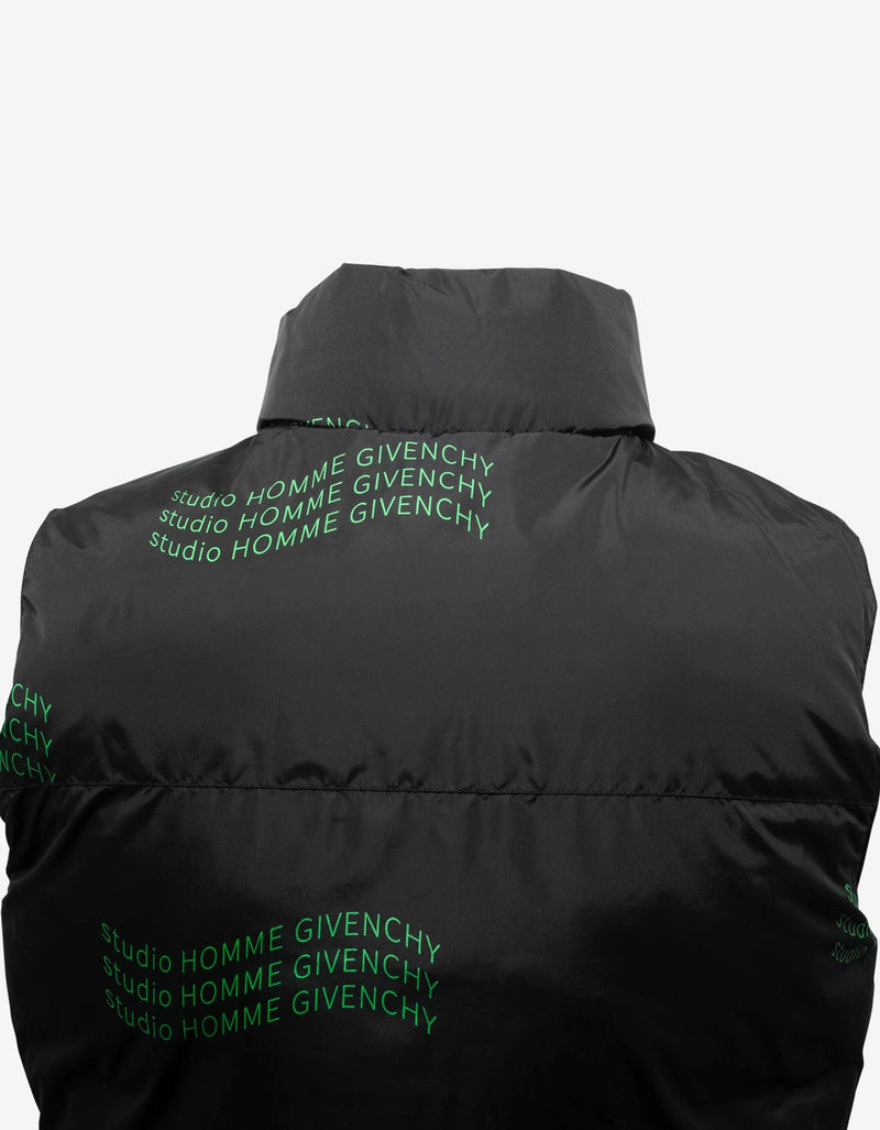 Givenchy Black Studio Homme Print Reversible Gilet