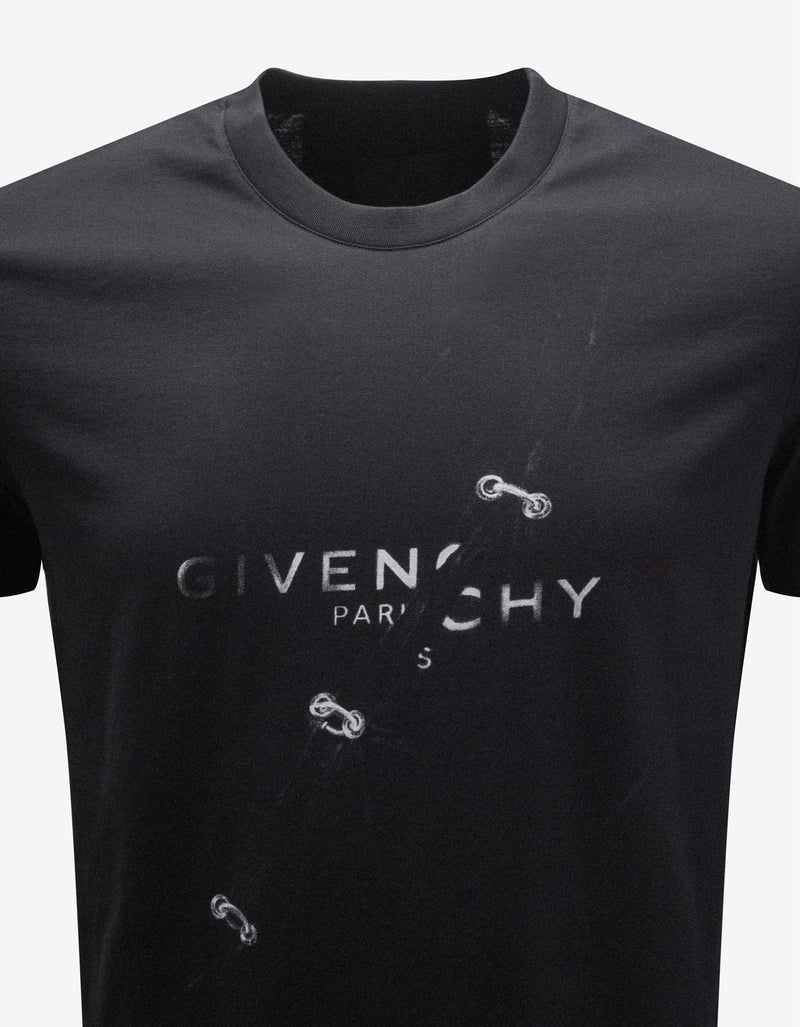 Givenchy Black Trompe LOeil Print T-Shirt