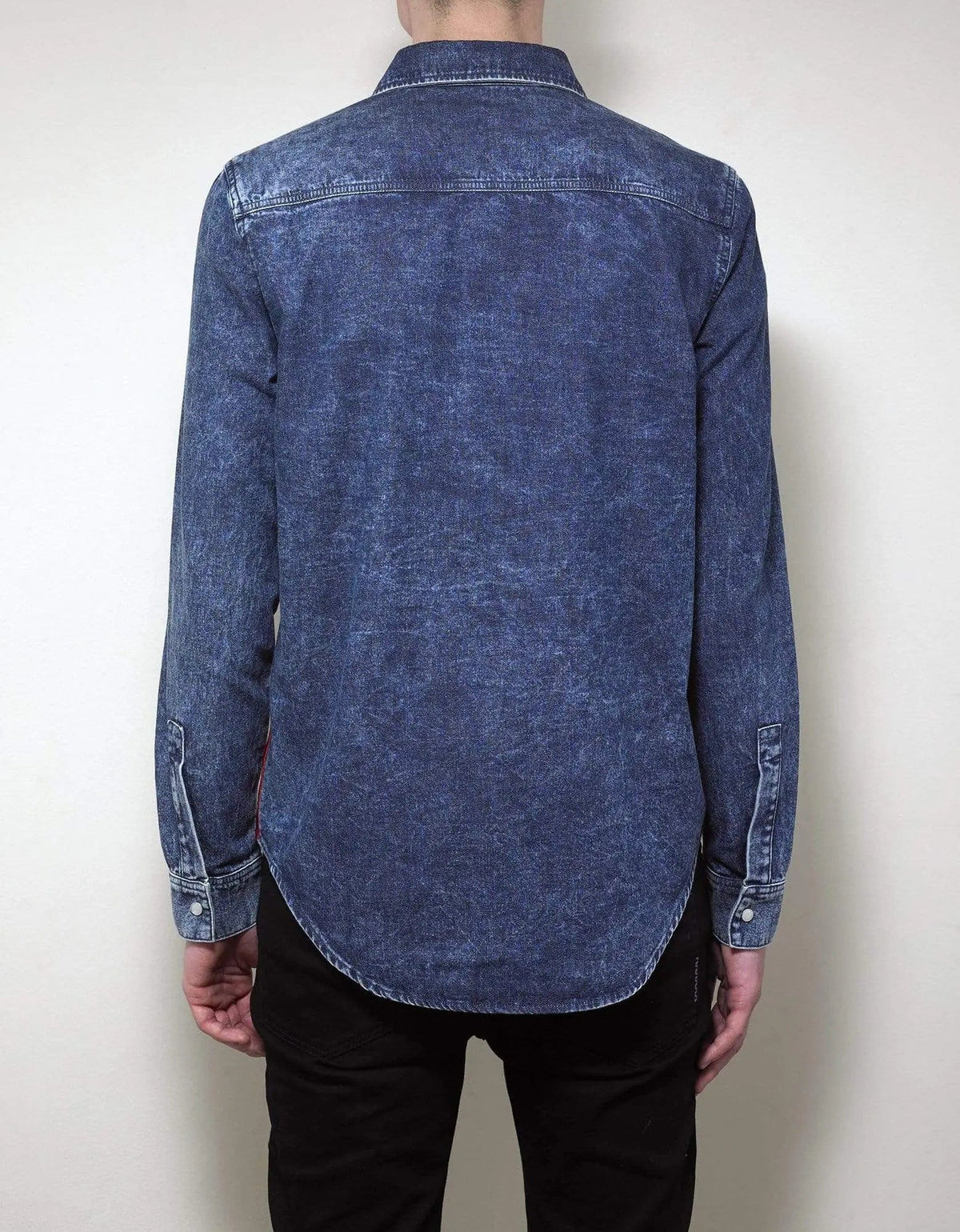 Givenchy Blue 4G Logo Band Denim Shirt