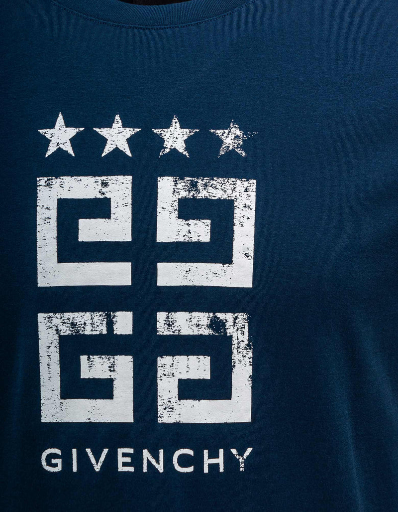 Givenchy Blue 4G Stars T-Shirt