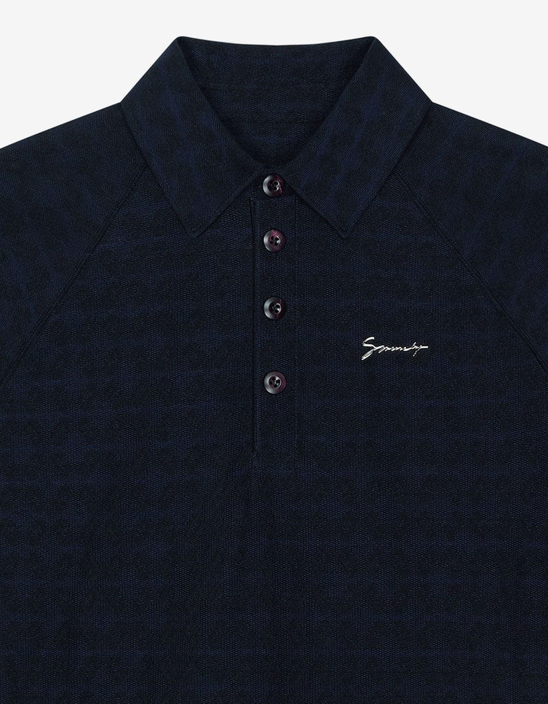 Givenchy Blue Monogram 72 Jacquard Polo Shirt