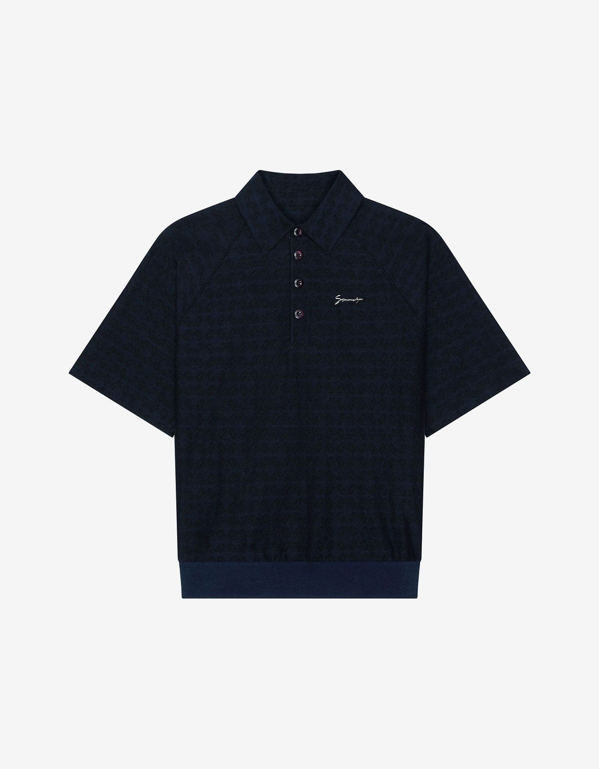 Givenchy Blue Monogram 72 Jacquard Polo Shirt
