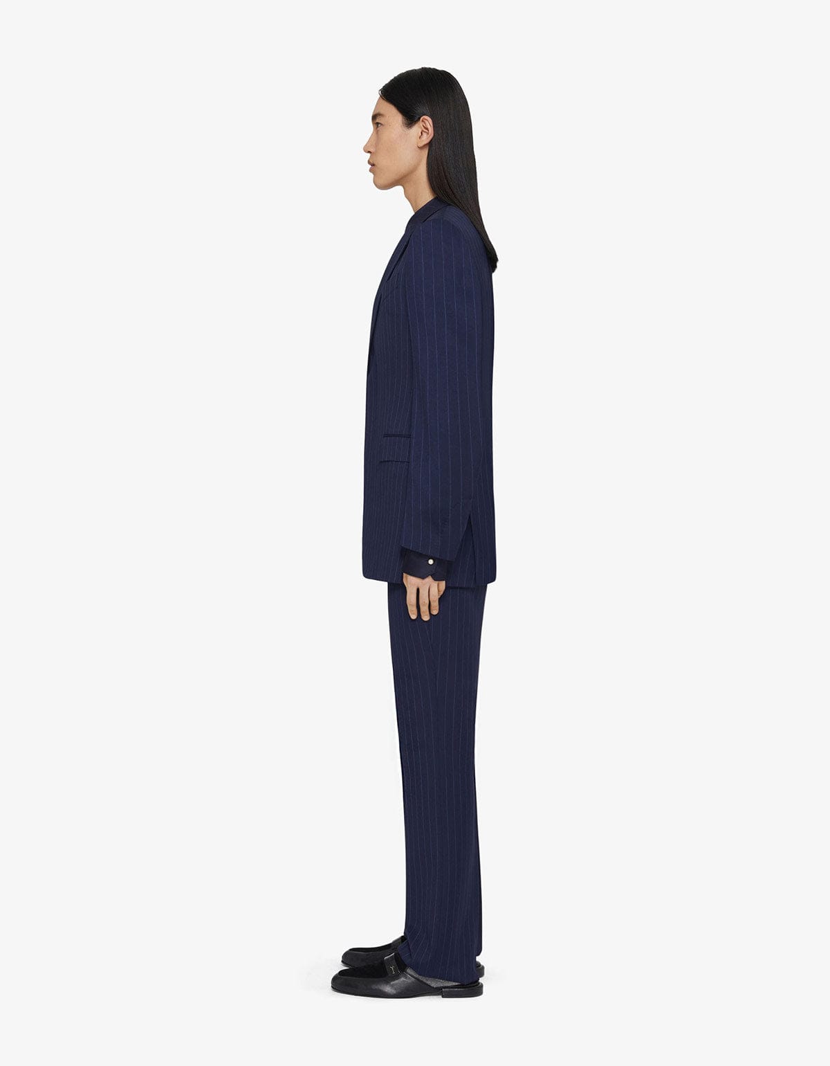 Givenchy Blue Striped Wool Trousers – Zoo Fashions