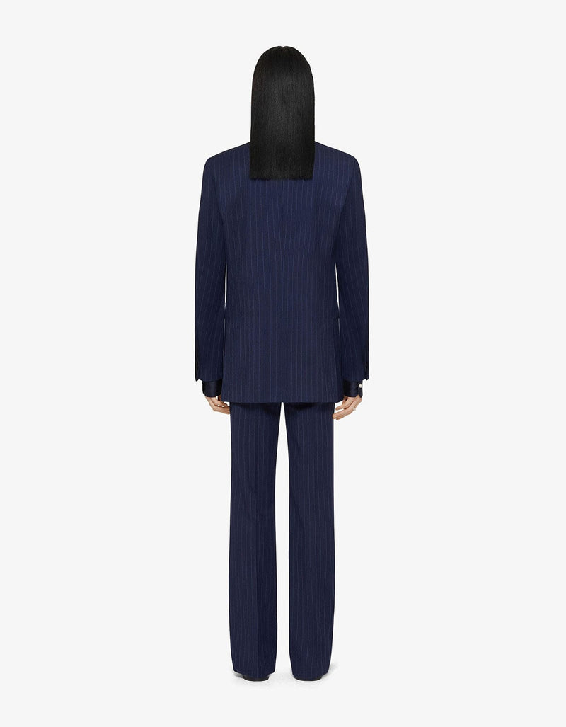 Givenchy Blue Striped Wool Trousers