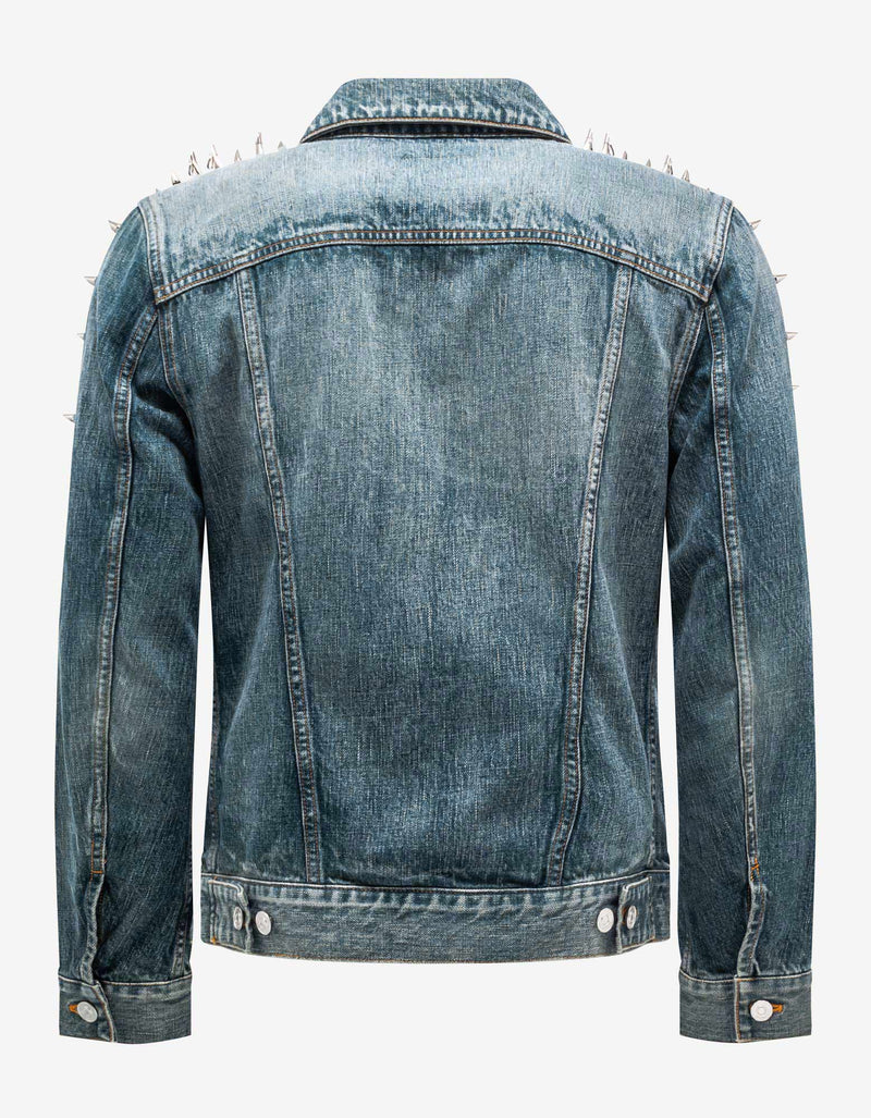 Givenchy Blue Vintage Denim Jacket with Studs