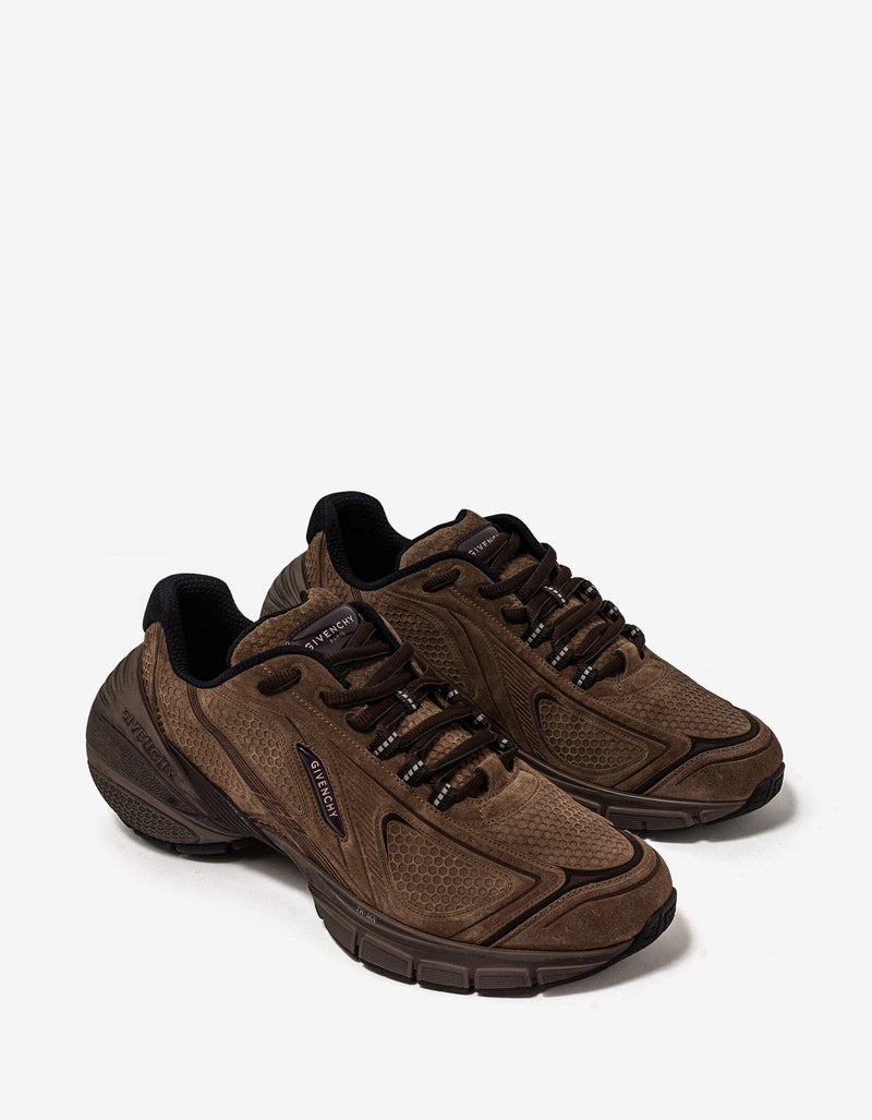Givenchy Brown TK-MX Runner Suede Trainers