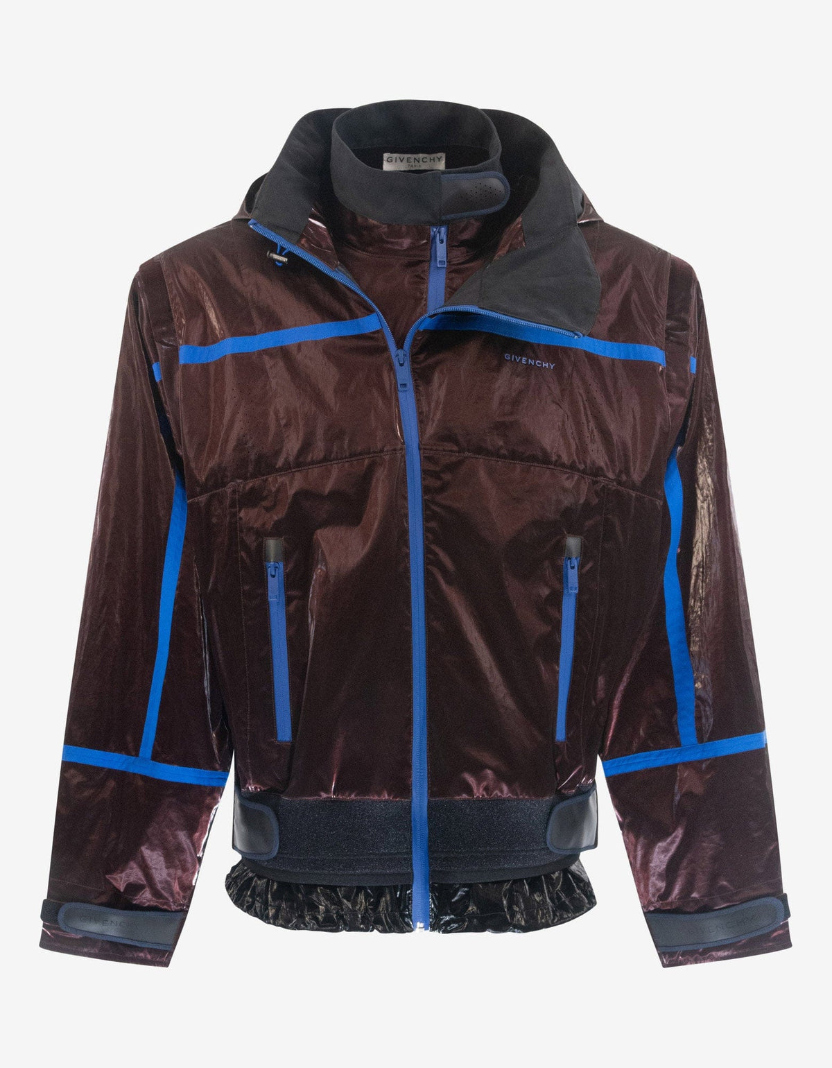 Givenchy Burgundy Wax Cotton Windbreaker