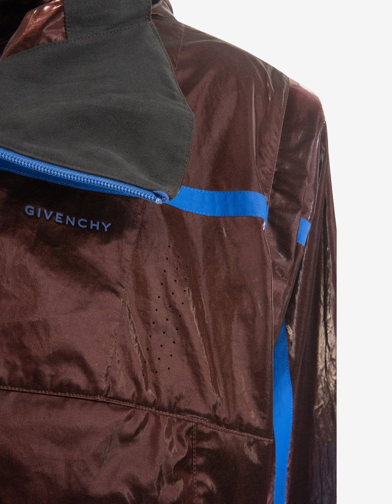 Givenchy Burgundy Wax Cotton Windbreaker