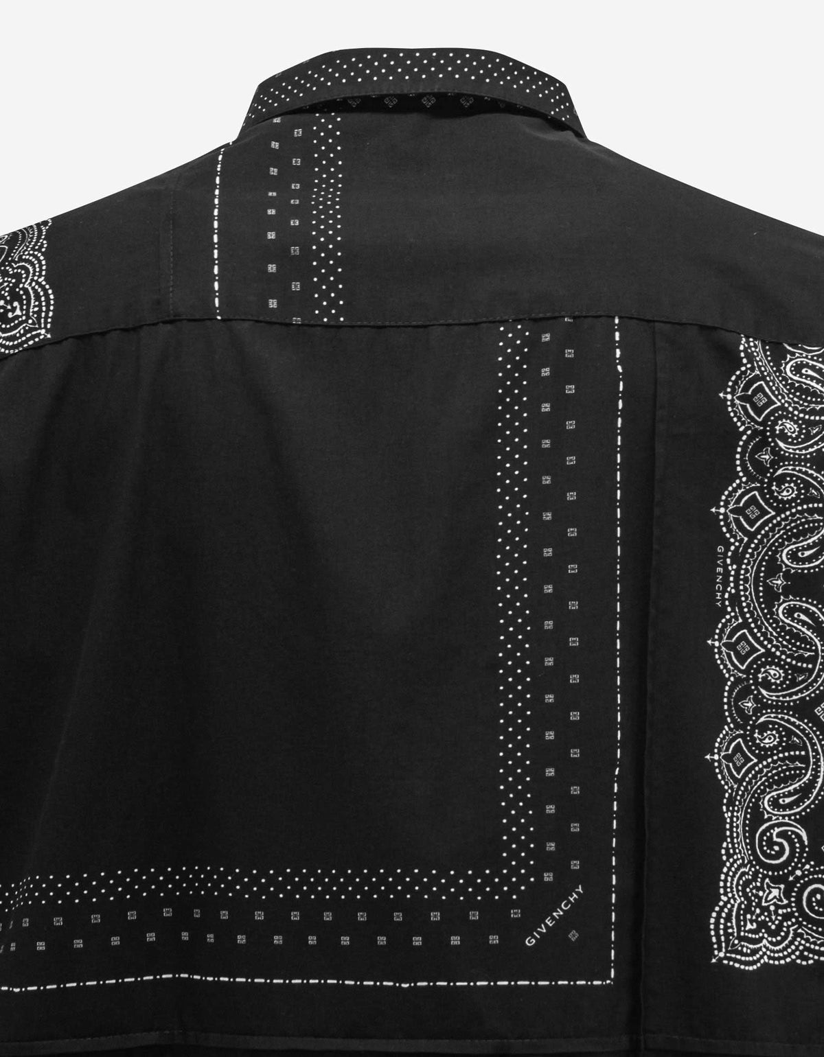 Givenchy Givenchy Black Bandana Print Patchwork Zip Shirt