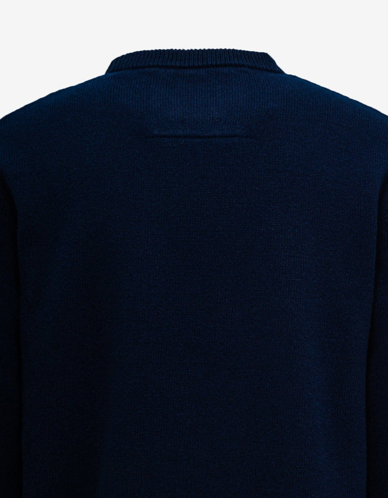 Givenchy Givenchy Blue Logo Intarsia Sweater