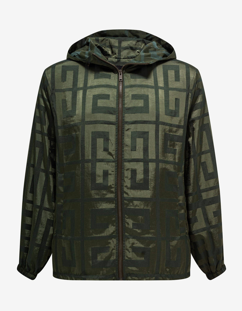 Givenchy Givenchy Green 4G Pattern Windbreaker