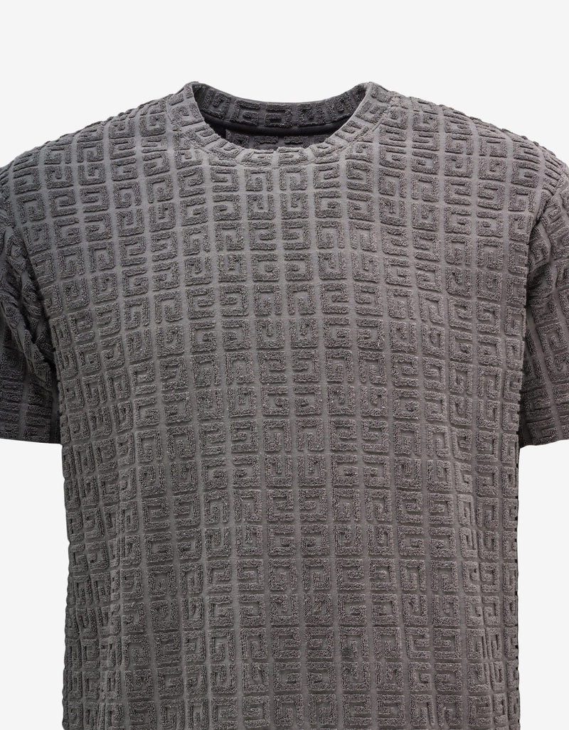 Givenchy Grey 4G Towelling Jacquard T-Shirt