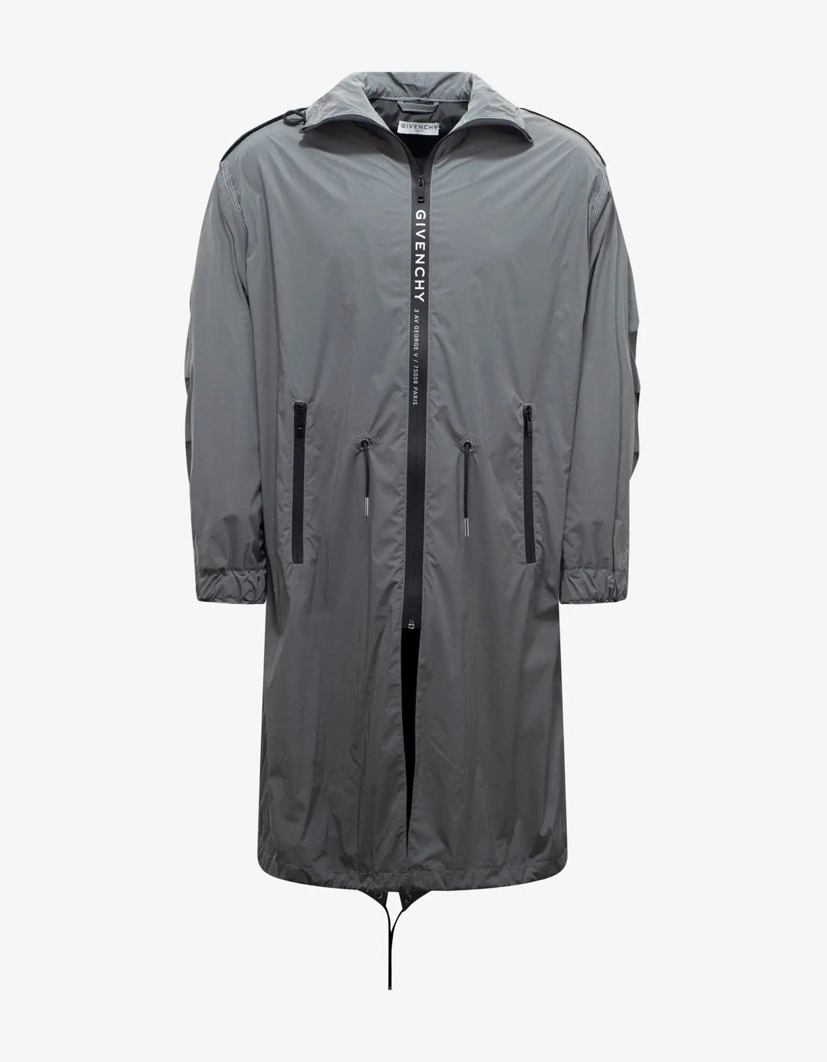Givenchy Grey Reflective Nylon Parka Zoo Fashions