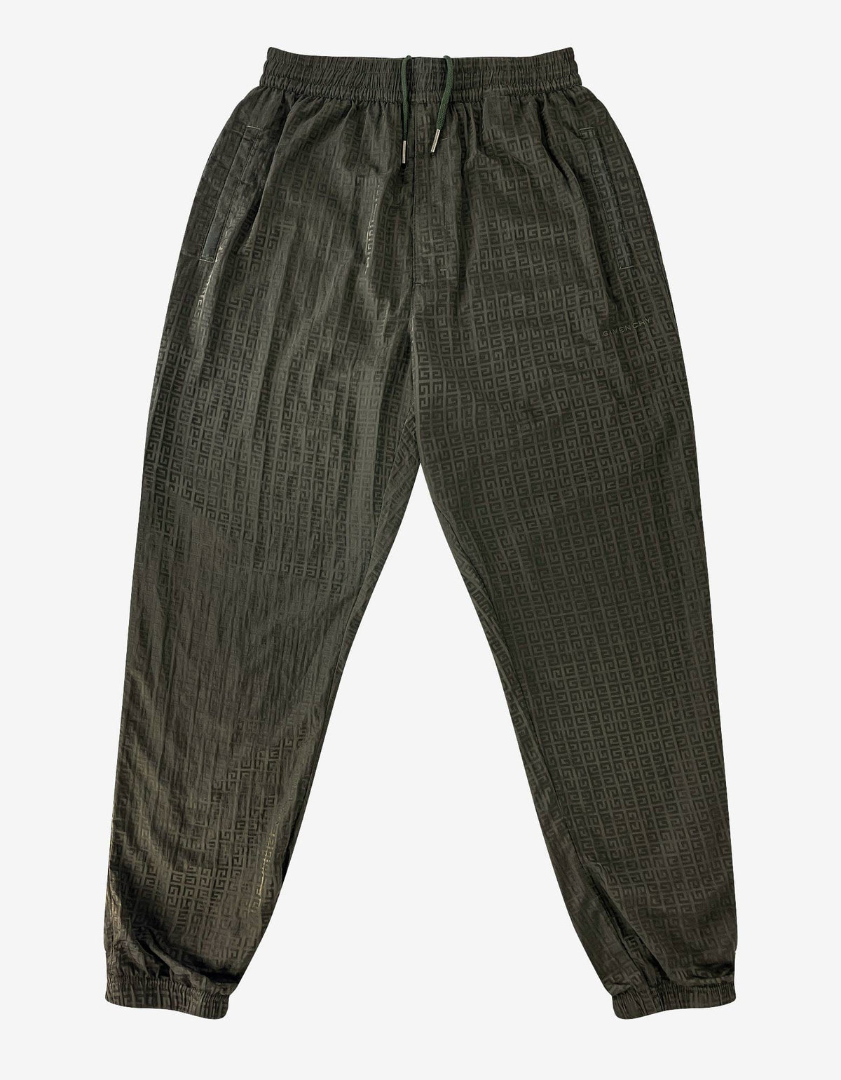 Givenchy Khaki 4G Logo Nylon Track Pants