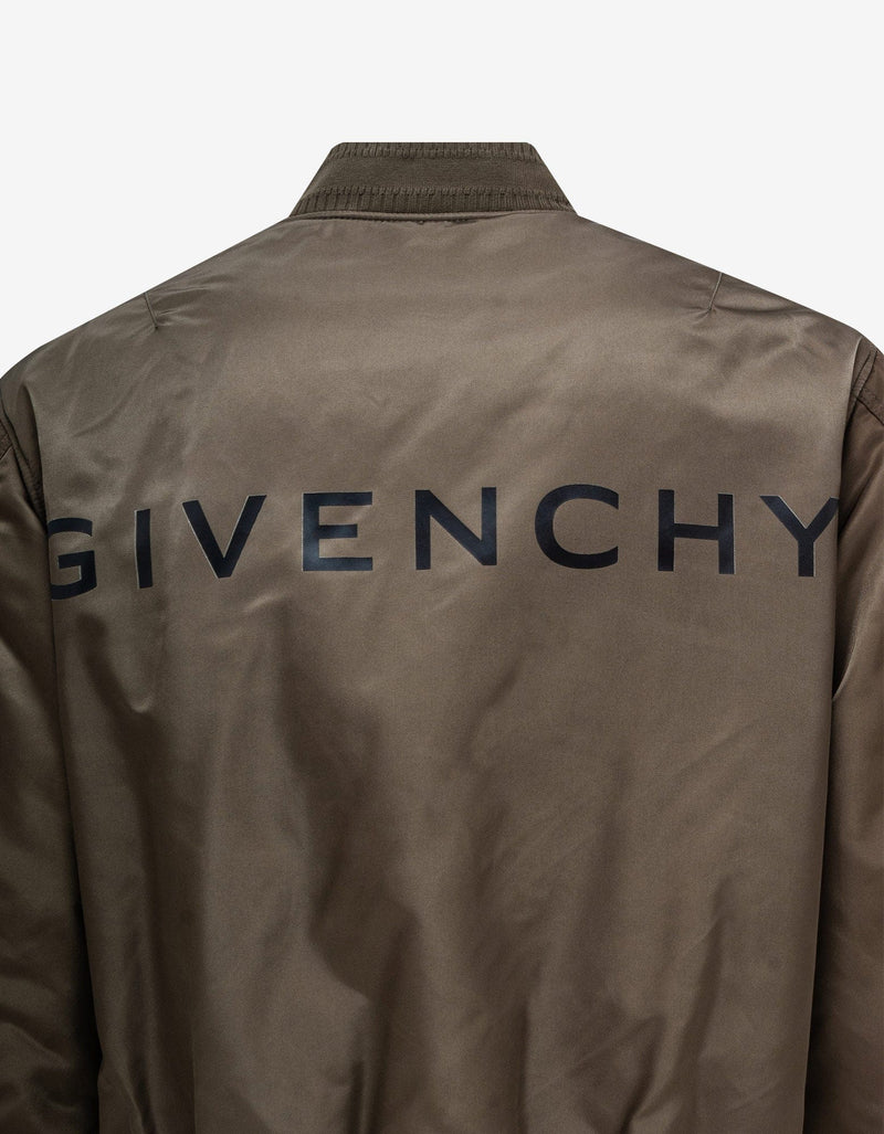 Givenchy Khaki Logo Bomber Jacket