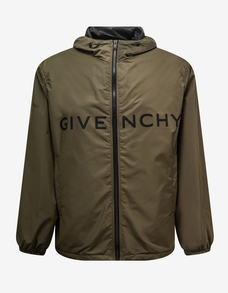 Givenchy Khaki Logo Windbreaker