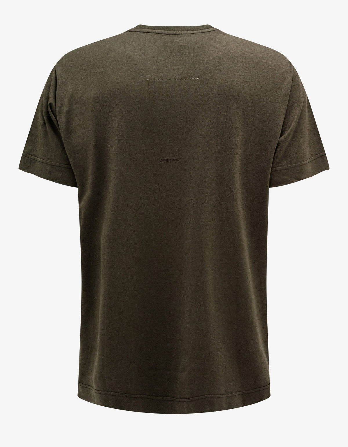 Givenchy Khaki Tag-Effect Dog Print Oversized T-Shirt