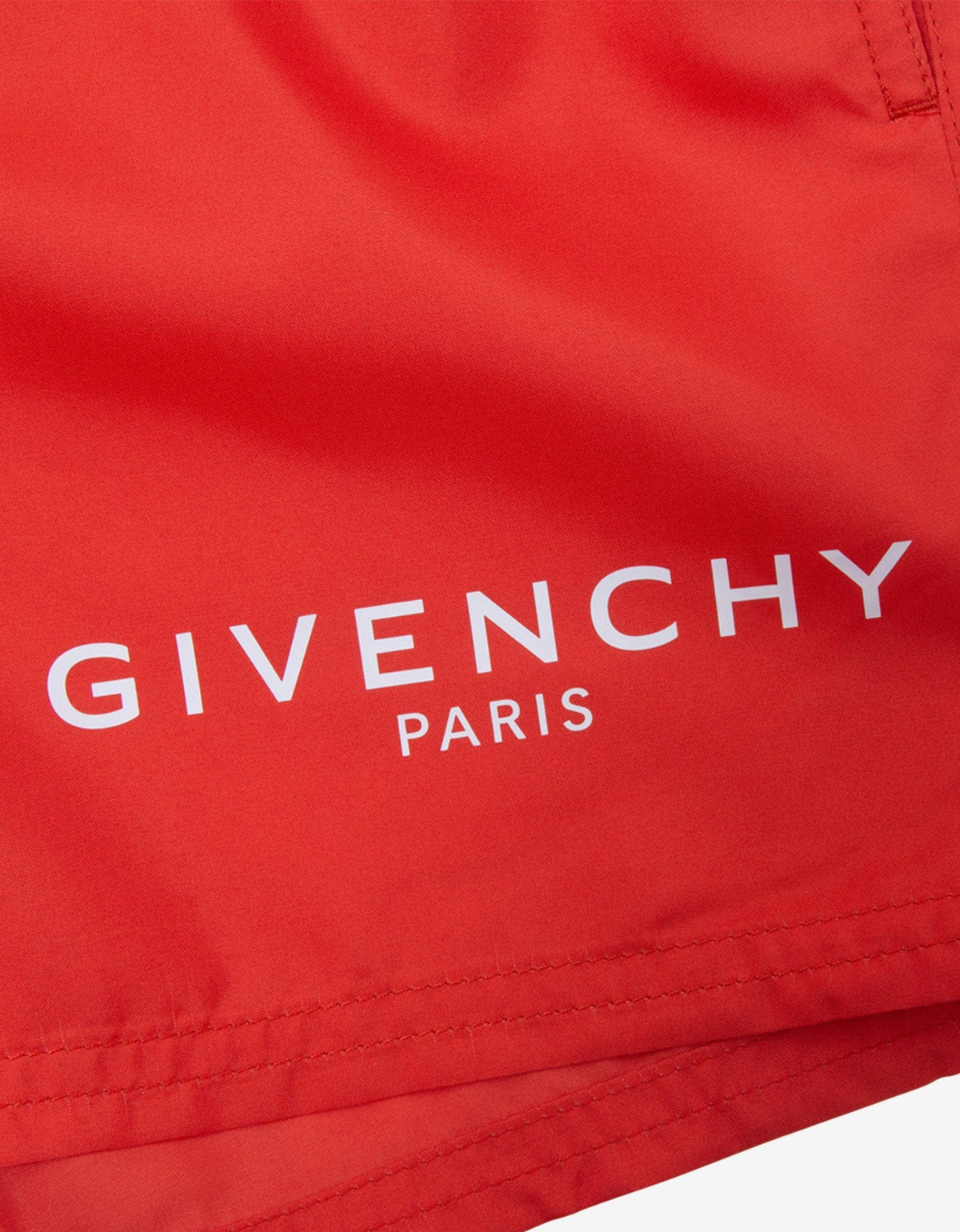 Givenchy Red Classic Logo Short-Length Swim Shorts