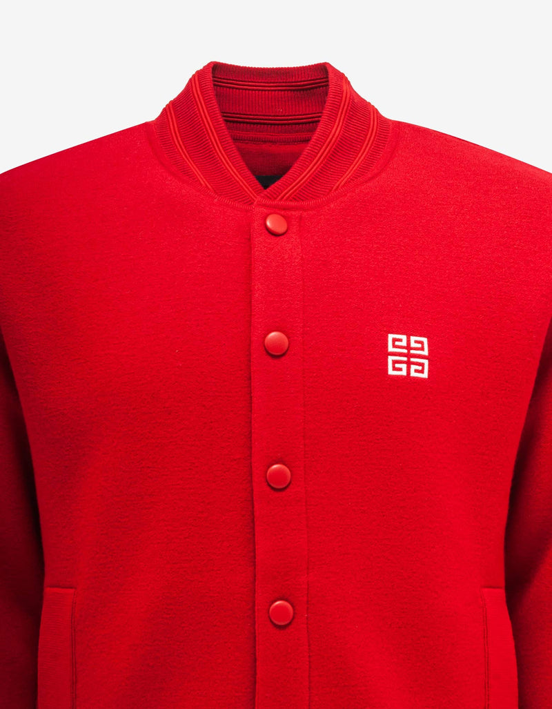 Givenchy Red College Logo Bomber Jacket