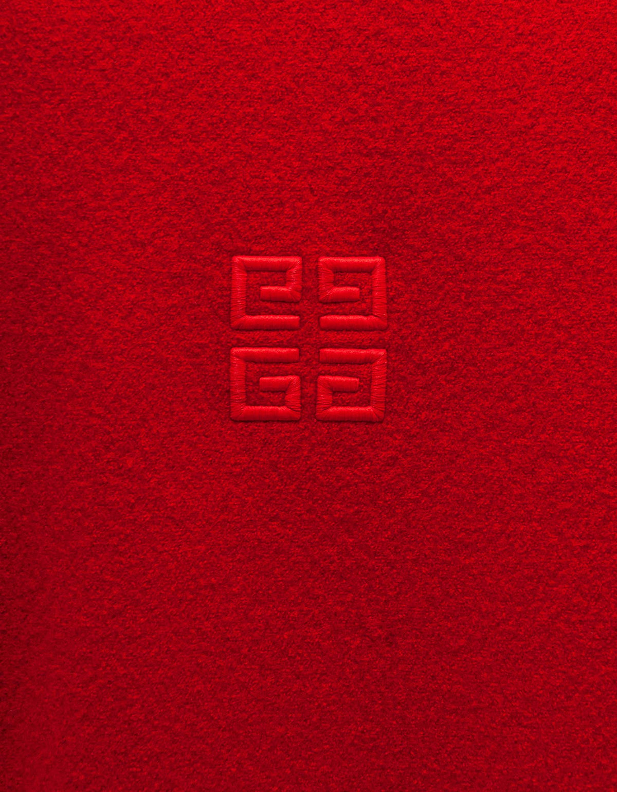 Givenchy Red Wool Logo Bomber Jacket
