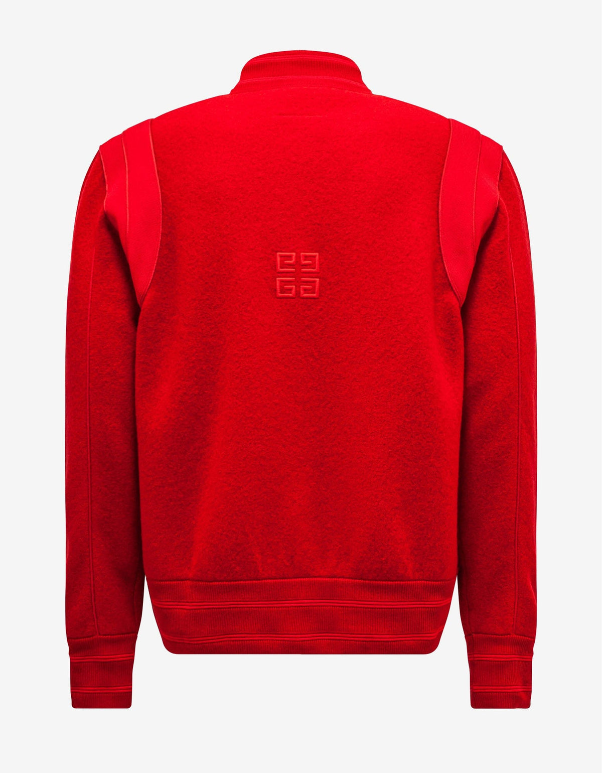 Givenchy Red Wool Logo Bomber Jacket