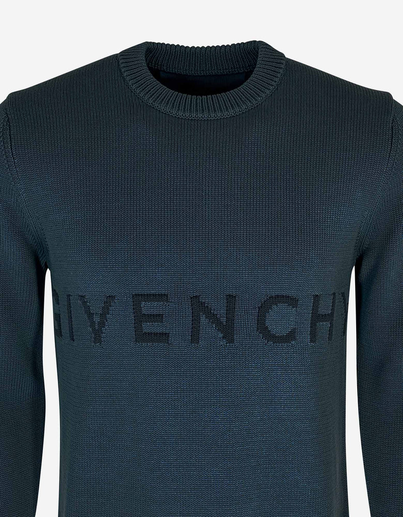 Givenchy Slate Blue 4G Logo Sweater