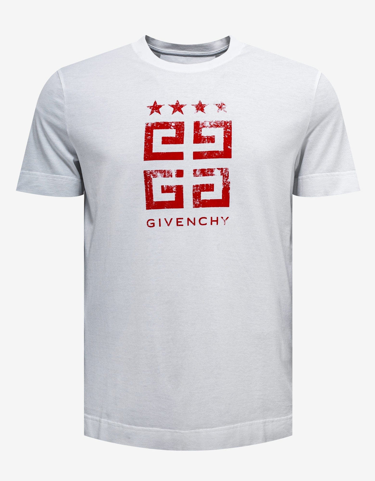 Givenchy White 4G Stars T-Shirt