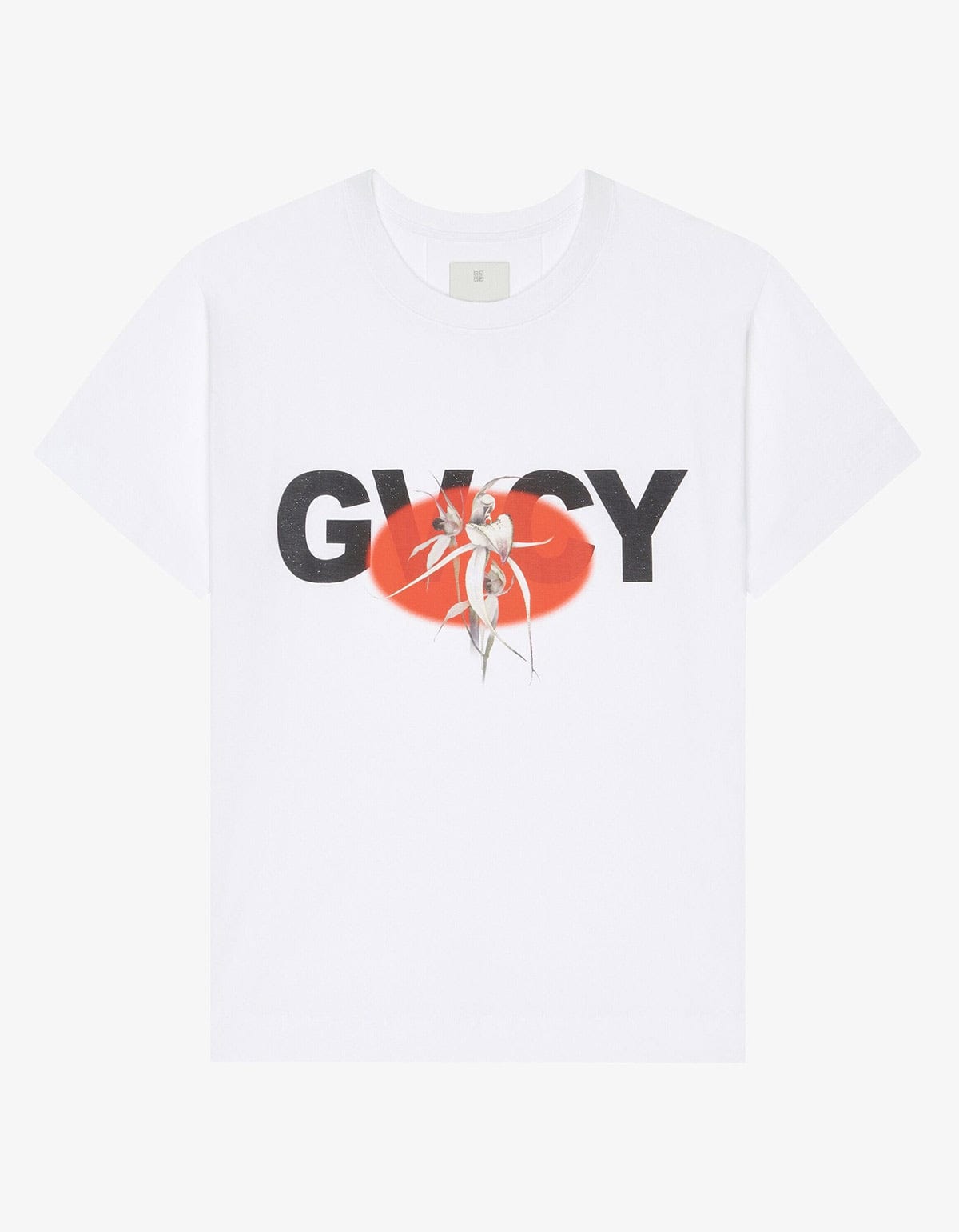 Givenchy White GVCY Flower Print T-Shirt