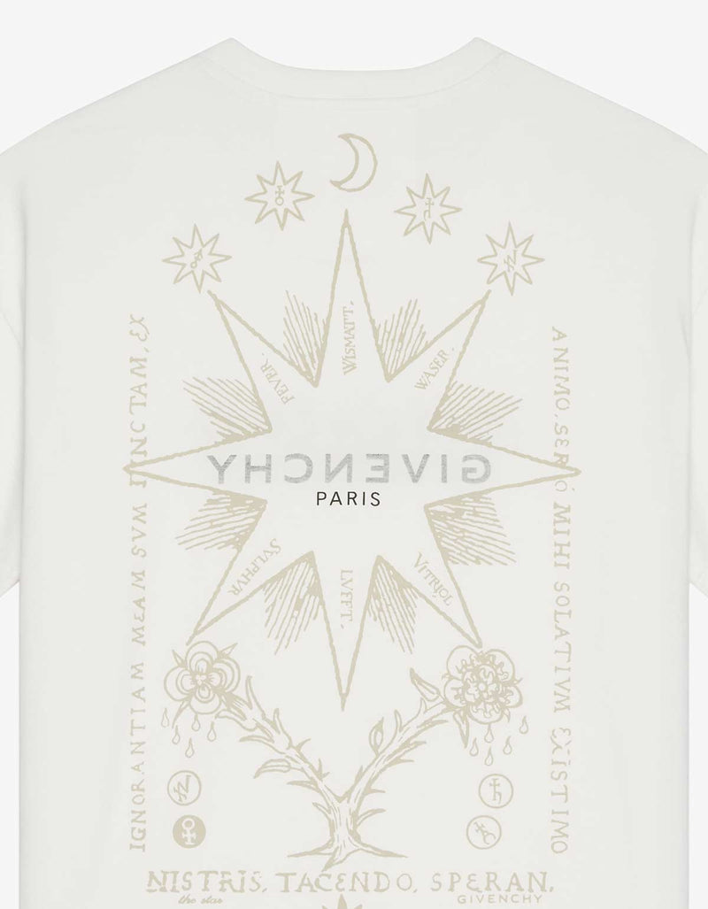Givenchy White Taro Print Reverse T-Shirt