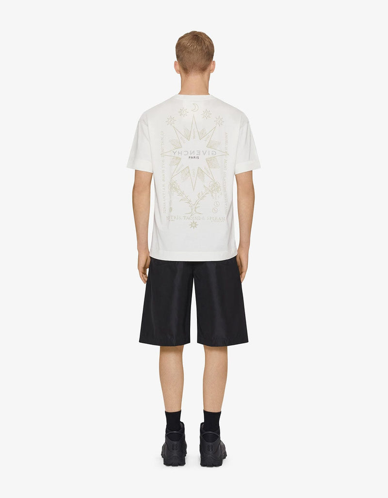 Givenchy White Taro Print Reverse T-Shirt