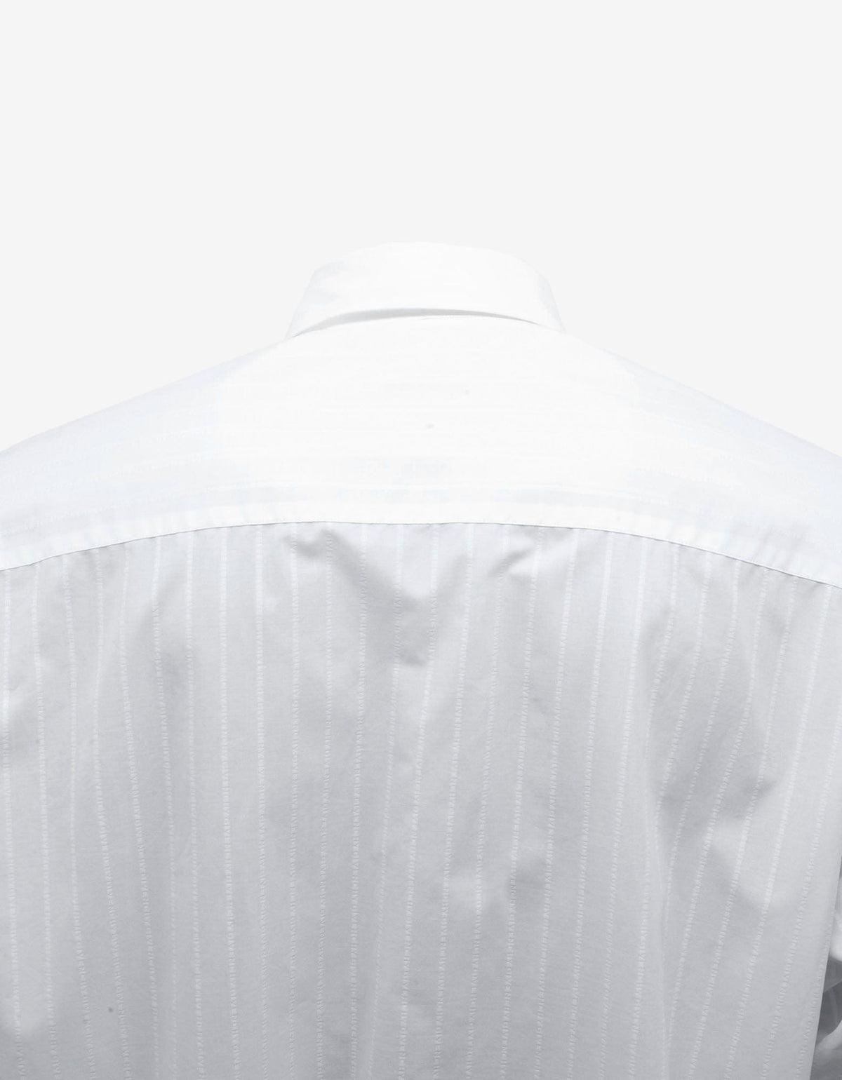 Givenchy White Tonal Pinstripe Logo Shirt