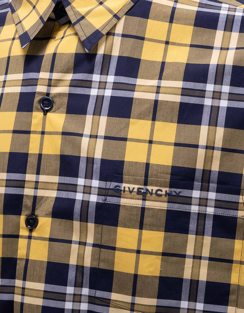 Givenchy Yellow & Blue Check Shirt