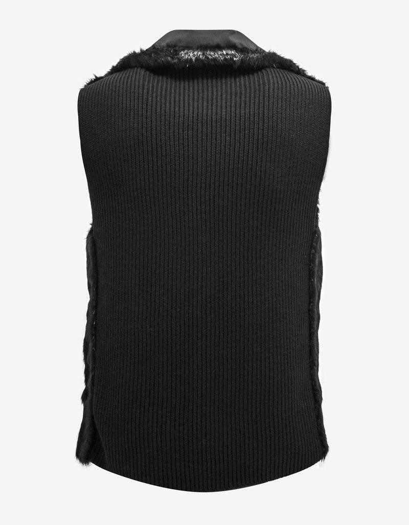 GivenchyBlack Faux Fur Reversible Gilet