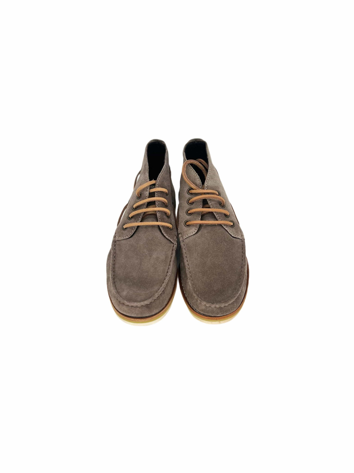Greige Suede Leather Boat Shoes